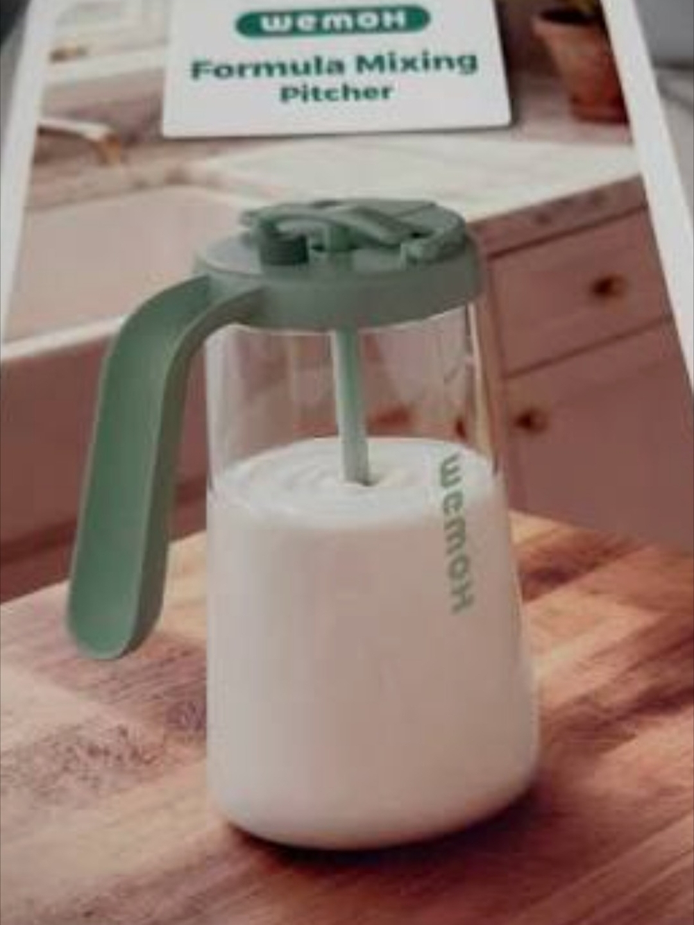 Glass Formula Mixing Pitcher - Sage Green